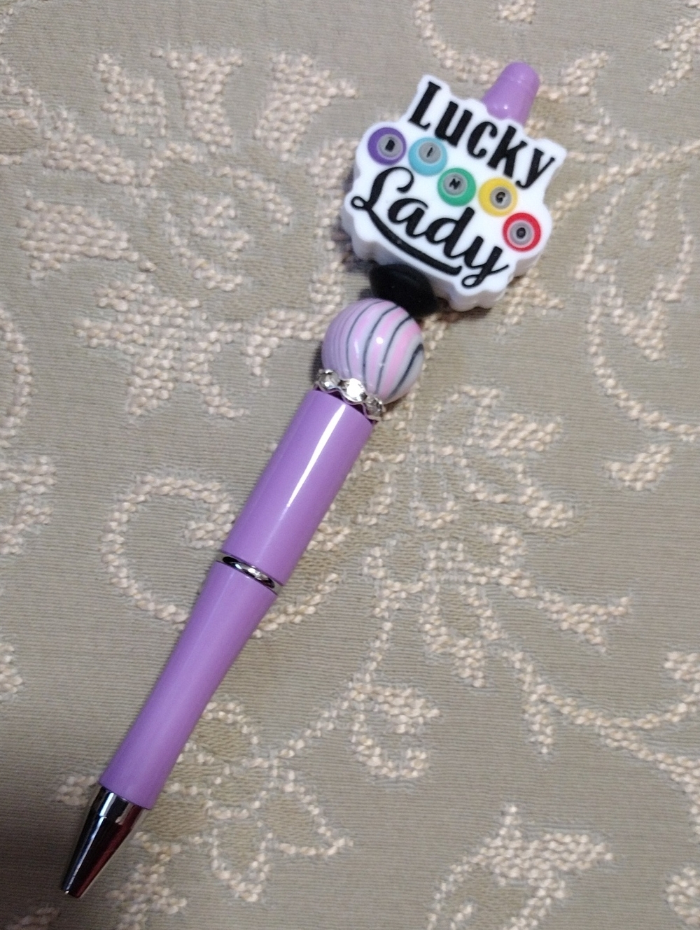 Lucky Lady Purple Decorative Ballpoint Pen